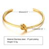Trendy Round Circular Open Knot Cuff Bangle Bracelets For Women Elegant GoldColor Jewelry Noeud Armband Pulseiras