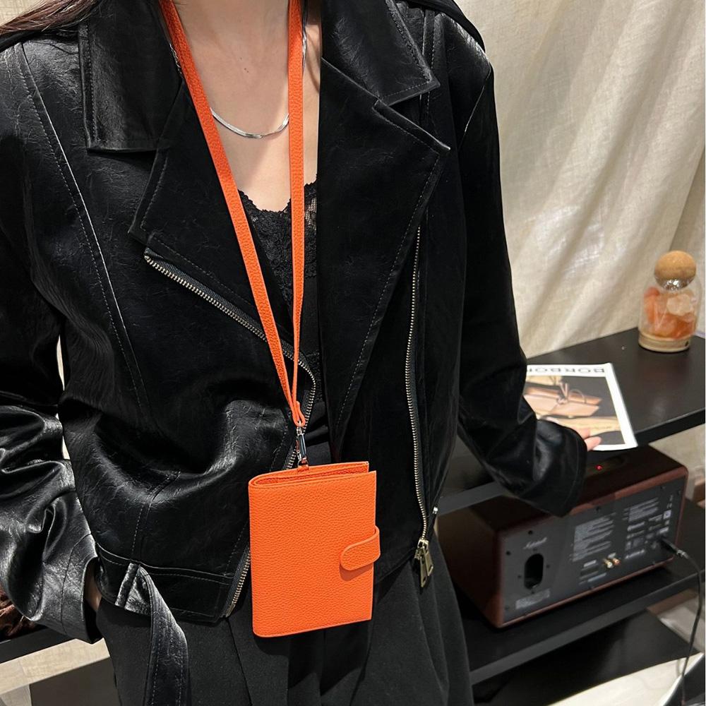 2025 Genuine Leather Women Wallets With Leather Hanging String First Layer Of Cowhide Passport Cards Holder Portable Short Purse