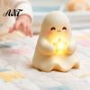 Autumn Seasonal Home Decor Halloween Cute Light Up Ghost Decoration, Small Statue Night Light, Gifts for Lovers Resin Table Decoration Indoor, Kitchen