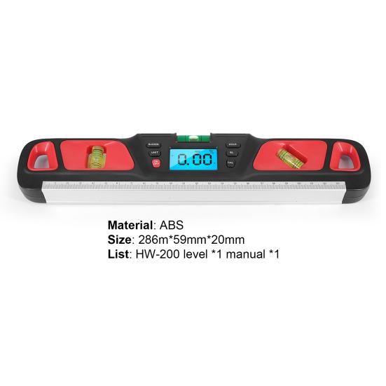 HW-200 Digital Level 360 Degree Horizontal Calibration Electric Widely Used LTD Backlight