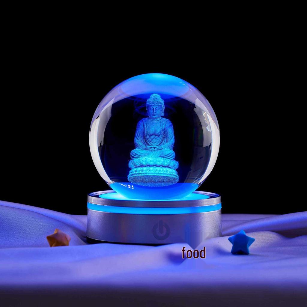 Seated Buddha Romantic Crystal Night Light Gift for Girlfriend