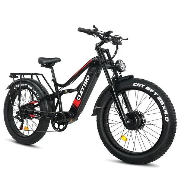 Tifgalop ES7PRO New Electric Bike for Adults 1500W Dual Motor EBike 52V 21AH Battery Hydraulic Brake 60km/h 26'' Fat Tire Throttle MTB Bicycle