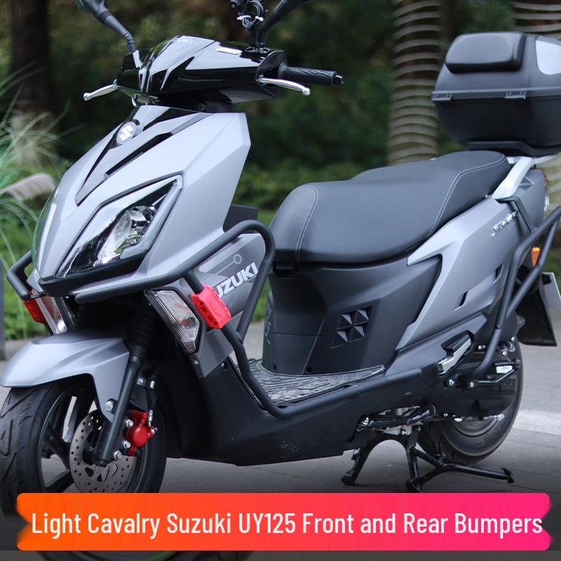 Leichtmotorrad Suzuki UY125 Schutz-Kollisionsschutzstangen - Vorder- und Hinterradstoßstangen aus Kohlenstoffstahl