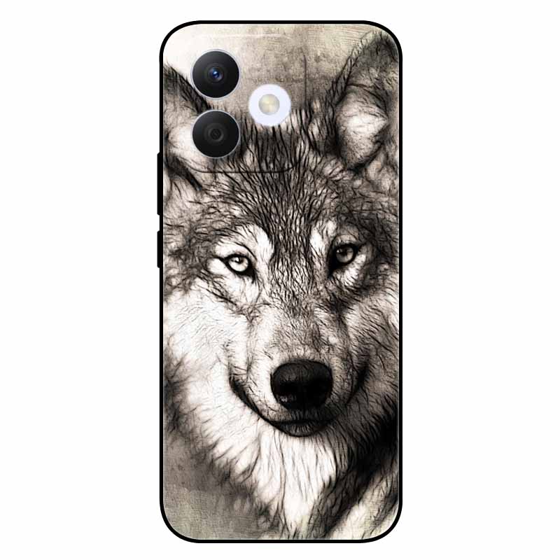 For Honor X60i Case Soft Silicone TPU Cat Lion Fashion Back Cover for Huawei Honor X60i 5G Cases HonorX60i Shockproof Cartoon
