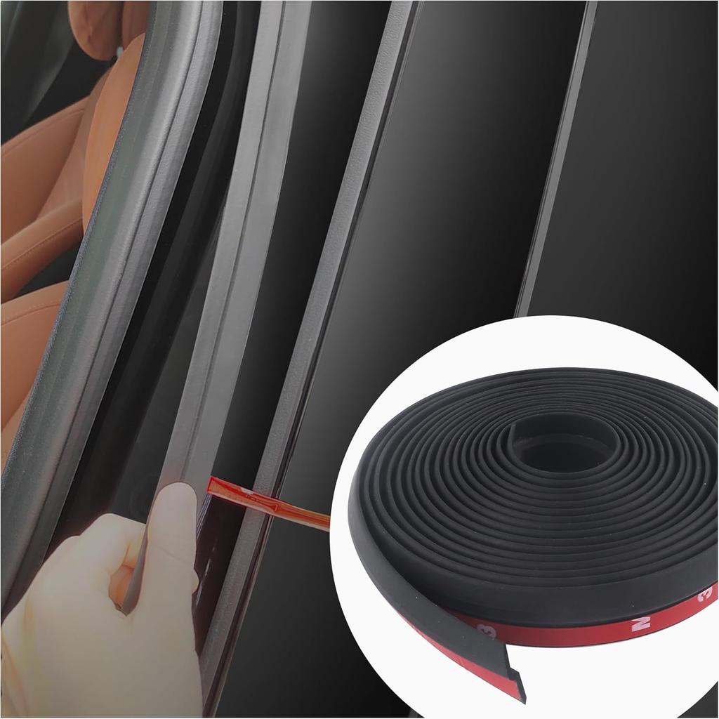 13Ft Automotive Weather Stripping,Super Flexible Z-Shaped Rubber Seal Strip For Reducing Noise & Dust,360° Perfectly Fit Car Weather Stripping Fits