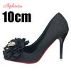 Fashion Aphixta Hot Sale Flowers Super Hight 10cm/12cm Stiletto Heels Pumps Sex Change Women Flock Office Casual Shoes Big Size 49 50