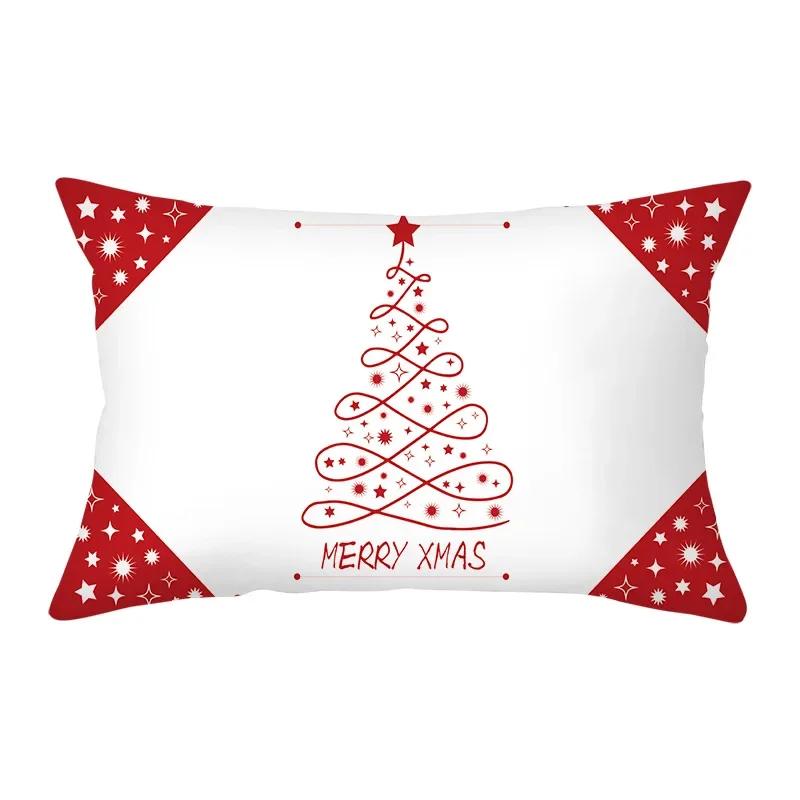 Christmas Cushion Cover Red Pillowcase Sofa Decoration Pillow Home Decor