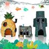 Fish Tank Decoration Cartoon Figures Ornaments Simulation Resin Pineapple House Fish Tank Decoration Landscaping Aquarium Accessories