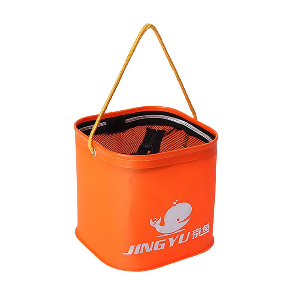 Collapsible Bucket with Handle Lightweight Folding Water Container Durable Camping Fishing Bucket for Outdoor-Travelling