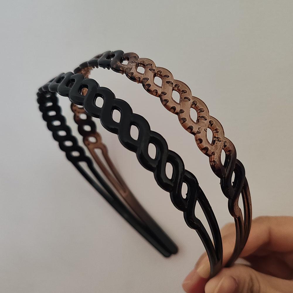 

2 шт. Европейские и американские черные цепочки повязки на голову для женщин, девушек, мужчин, корейские спортивные аксессуары для волос для умывания