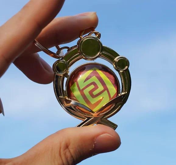 Genshin Impact Court Of Fontaine Vision Furina Weapon Chinese Game Periphery Glass Model Keychain Car Pendants Collectible Toy