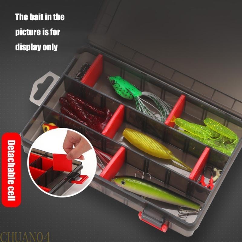 A1A2 Detachable Compartments Fishing Lures Box Baits Case Fishing Tackle Storage Trays Hook Organizers Waterproof Lures Box