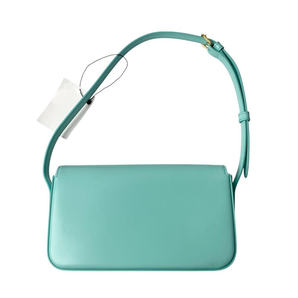 Used CELINEShoulder Bag Emerald Green Leather Women