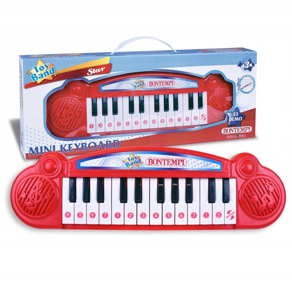 Elektroniczny mini keyboard z linii bontempi star 24 klawisze piosenki demo