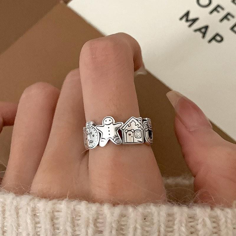 Silver Fashionable Plated Twisted Heart Ring For Women Elegant Minimalist Finger Jewelry