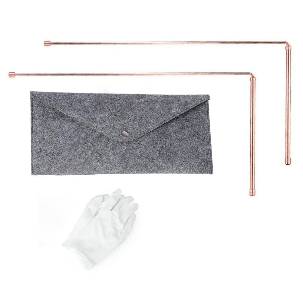 1set Metal Detector Rod 99.9% Copper Detector Rod Divining Dowsing Rods For Water Treasure Gold Finding Tools Paranormal Event
