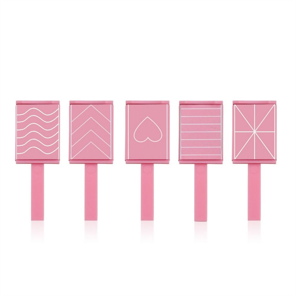 5pcs/set Gel Polish Cat Eye Magnetic Stick Professional Portable Nail Art Magnets Bar Easy To Use Heart Wave Stripe Pattern