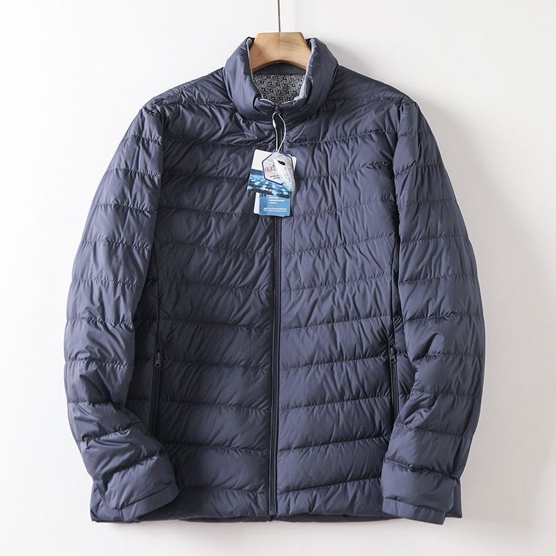 Men's and Women's Couple Style Winter Stand Collar Casual Warm Versatile Everyday White Duck Down Jacket