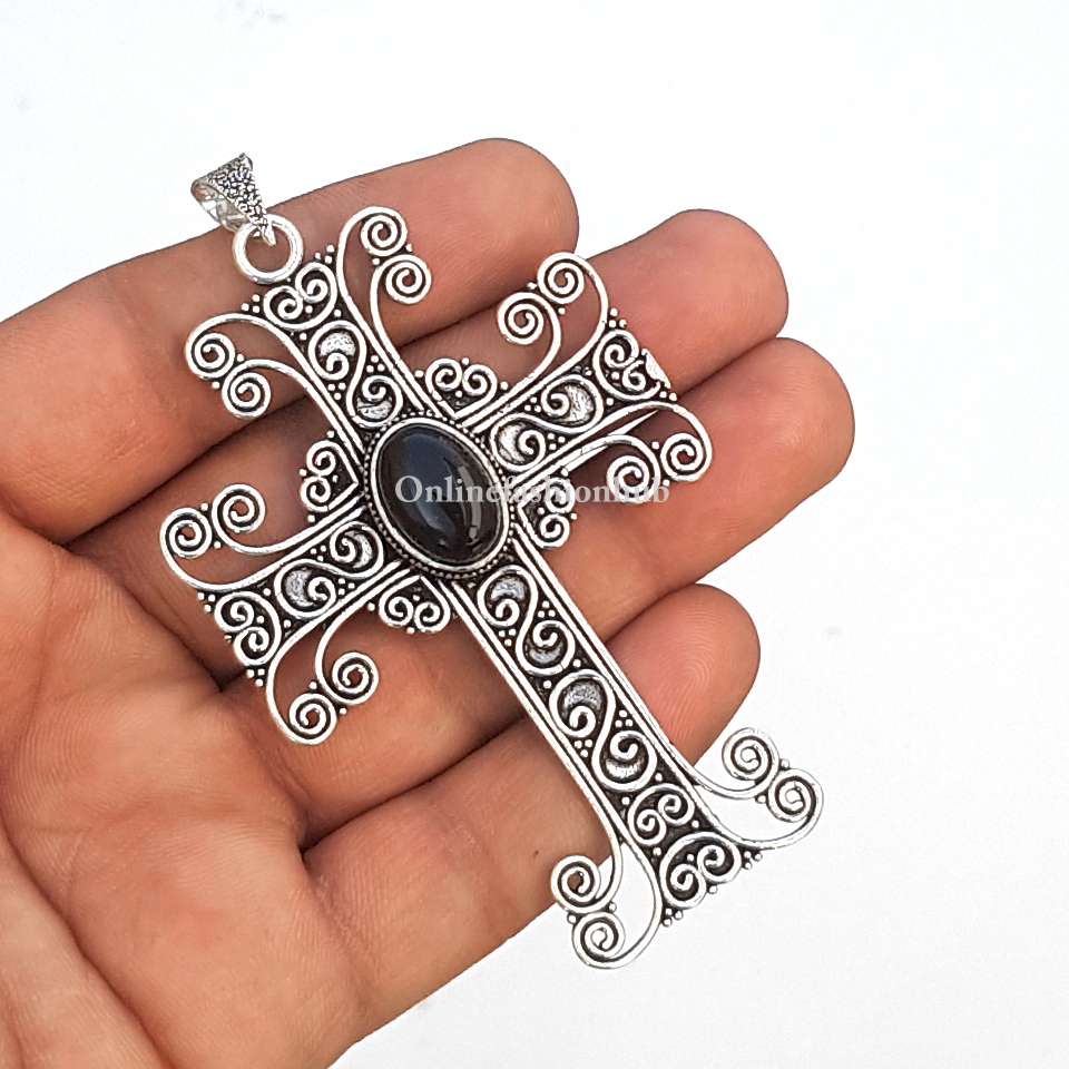 Orecchini Pendenti A Croce In Argento Sterling 925 – Ipoallergenici, Placcatura Oro O Nero, Per Donne E Ragazze