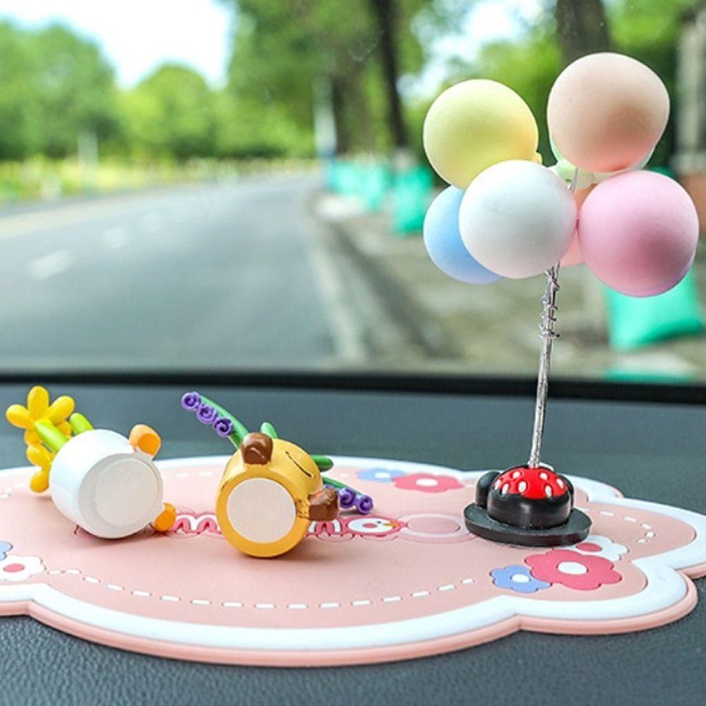 Flower Pot Car Ornaments Ornaments Flower Pot Car Decoration Car Dashboard Figure Center Console