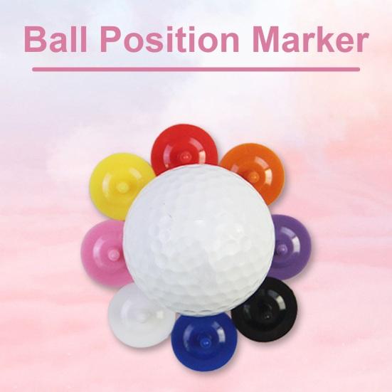 50 stk golfballmarkører Bulk ballposisjonsmarkører Flerfarget plast flat runde posisjonsmarkører Lett golftilbehør