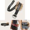 Modern Wide Faux Leather Waist Strap With Alloy Buckle For Casual Clothing