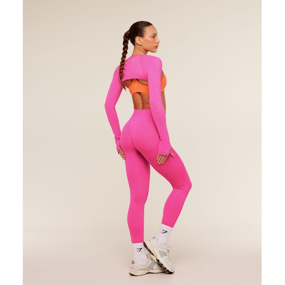 Gymshark Interval Seamless Shrug Electric Pink B5c8d Kdfy