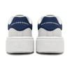 New MLB Chunky Classic Low Top Skateboard Shoes Unisex White Blue 3ASXCCB3N-07WHS