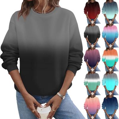Women's Autumn And Winter Round Neck Long Sleeve Top Printed Casual Sweatshirt