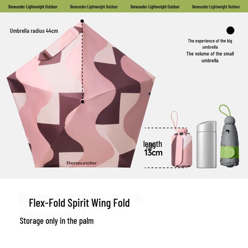 Beneunder BM668 Compact 6-Fold Sun Umbrella with Carry Bag