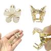 2pcs White Petal Styling Hairpin, Pearlescent Texture Shiny Flower Heart, Women's Daily Sweet Hairstyle Embellishment, Fresh Wind Small Gift
