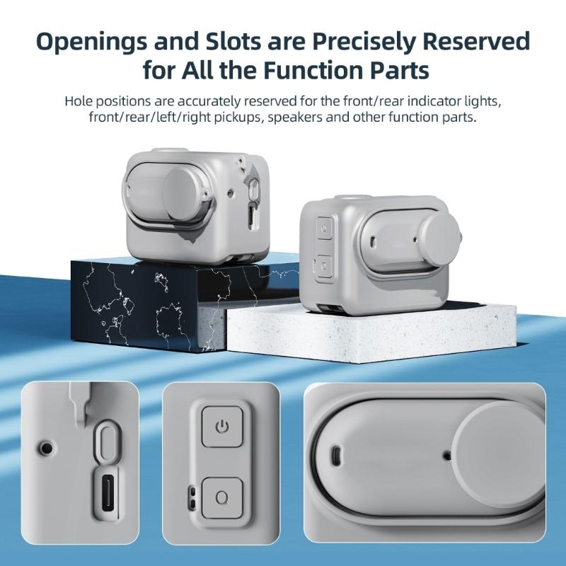 Silicone Cover Easy Access To Quick Release Mount For 360 GO 3S Action Camera and Lens Protector Covers