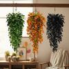 5 Forks Artificial Eucalyptus Leaf Vine UV Resistant Faux Eucalyptus Leaf Indoor Balcony
