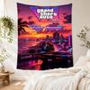 Grand Theft Auto Customize Text Tapestry Aesthetic Wall Tapestry Vibrant Fade-Resistant Print Perfect for Camping Ideal for All Seasons