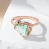 Vintage Geometry Green Natural Zircon Lizard Ring For Women Unique  Rose Gold Color Daily Fine Animal Jewelry Gift