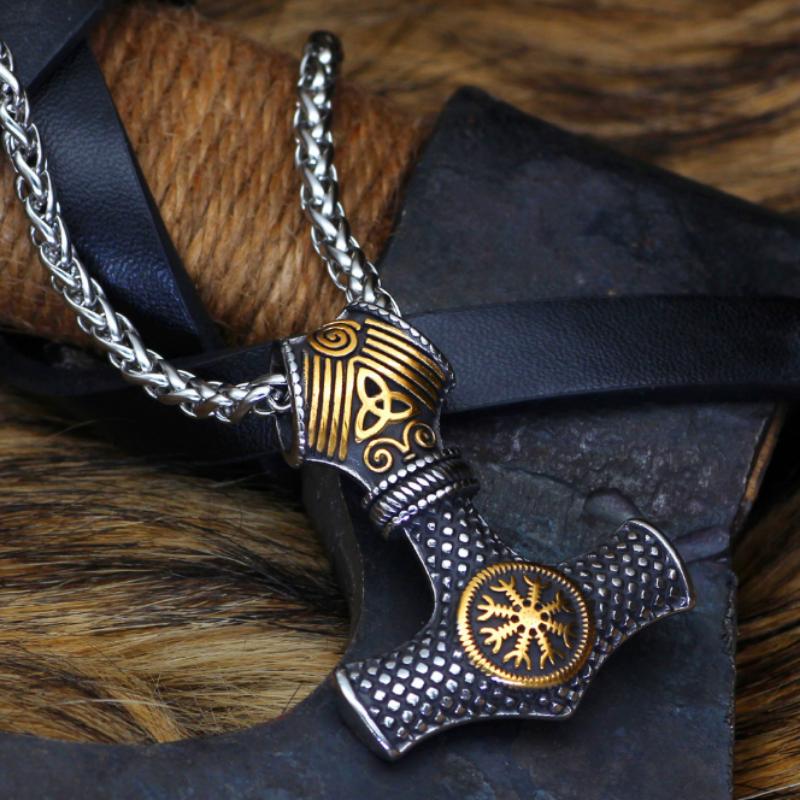 Ανδρικό κρεμαστό κολιέ Viking Rune από ανοξείδωτο ατσάλι υψηλής ποιότητας 316L Δώρο κοσμήματα με κρεμαστό κόσμημα για άνδρες
