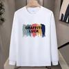 Men's Round Neck Hoodie - Colorful Letter Design, Long Sleeve, Loose Casual Fit (In Stock)