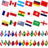 226 Different Countries International Stick Flag of the World Small Mini Hand Held Flags for Grand Opening,Bar,School Office,Sports