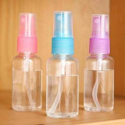 10 Plastic Transparent 50ml Small Spray Bottles for Cosmetics and Skin Care Can Be Reused with Random Colors