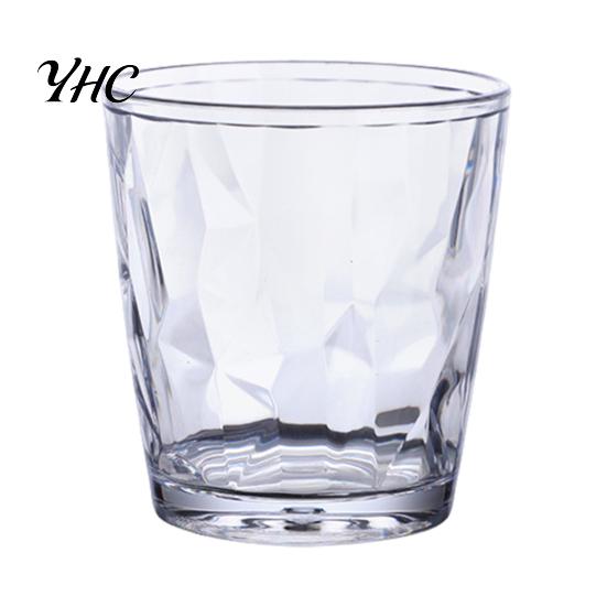 Reusable Water Tumbler Colorful Translucent Cups 310ml Diamond Pattern Tumblers Unbreakable Heat Heat-resistant Cup Resistant BPA-Free Stackable