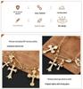 High-End Rhinestone Double Cross Pendant Necklace with CH Chrome Hearts Design