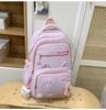 School bag new cute junior high school student school bag high value ins wind light large capacity backpack casual versatile backpack