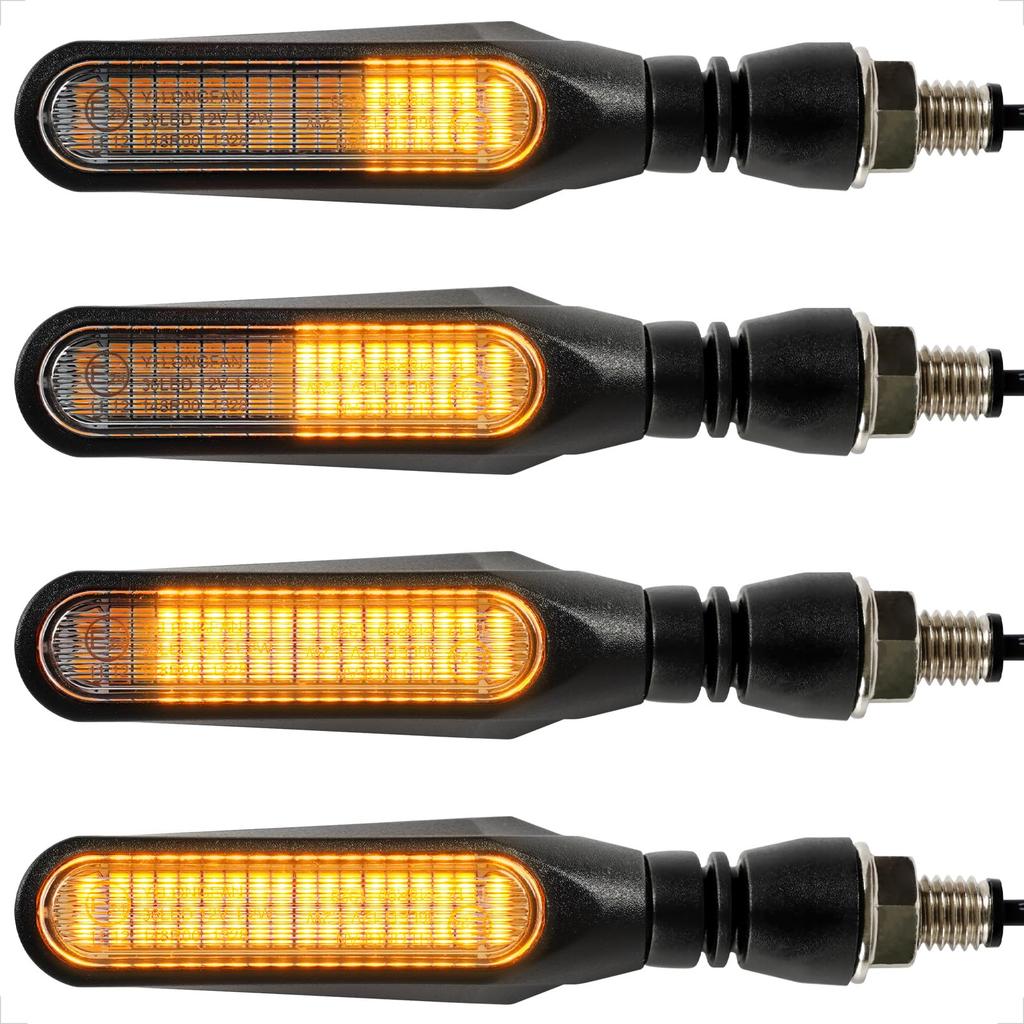 Evermotor LED Flowing Turn Signal, Motorcycle, 12 V, Waterproof, High Brightness, E-Mark Compatible, 36 LED, Set of 4