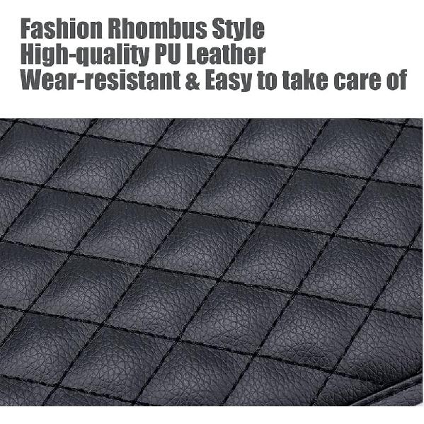 ESKONKE Car Center Console Cover PU Leather Auto Armrest Cover - Scratch Resistant/Wear-Resistant/Waterproof Universal Car Armrest Storage Box