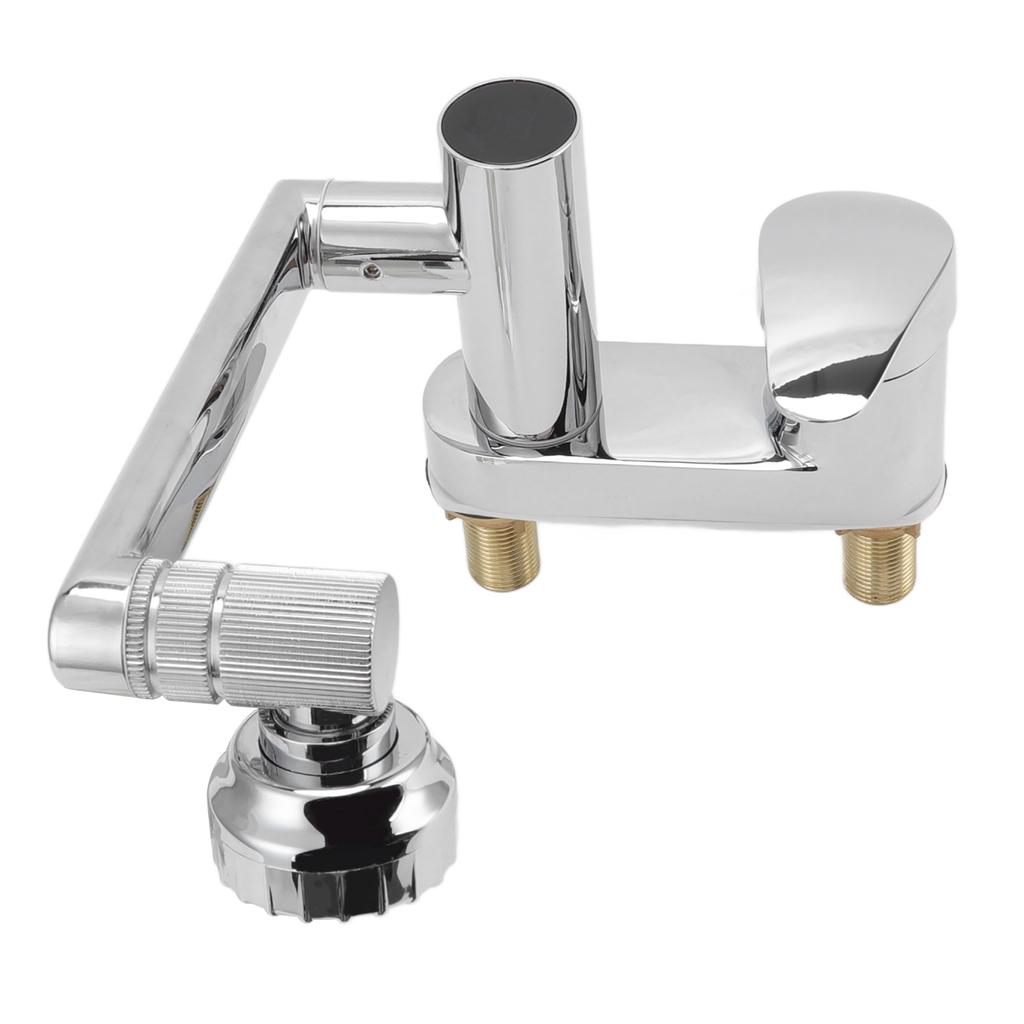 Swivel Faucet G1/2 Brass Digital Display Single Hole Lavatory Faucet for Bathroom Sink Chrome