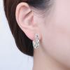 S925 Sterling Silver Vintage Basic Woven Earrings Hoop Earrings Women Jewelry Original Trendy Anniversary Gifts