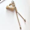 Leather Bag Pendant PU Leather Mini Bag Charm with Hand-Woven Rope