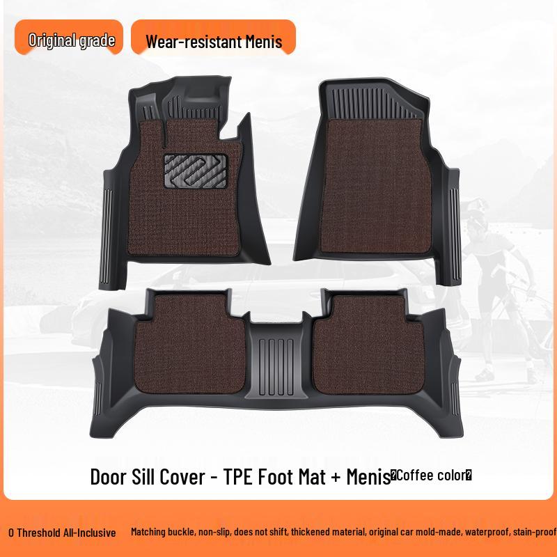 Volkswagen Teramont X Floor Mats, 17-24 Models, Fully Enclosed 7-Seater TPE