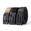 Men's Tactical Elastic Nylon Belt with Automatic Buckle - Casual Canvas and Leather