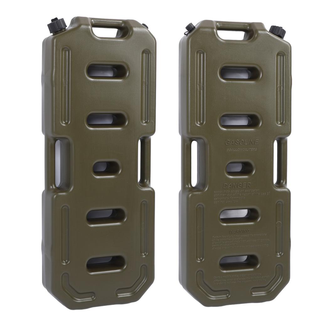 5.2 Gallon 20L Oil Can Gas Container Pot Gasoline Anti Shock Fuel Storage Tank Pack with Handle for Car Motorcycle UTV